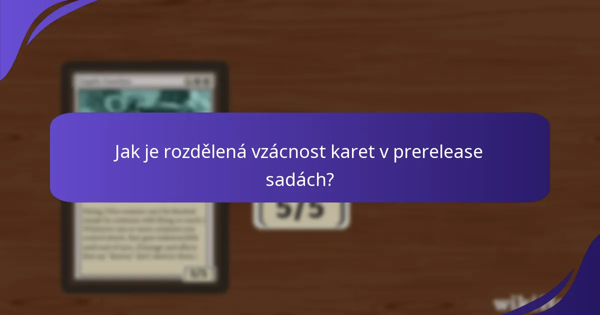 Jaké významné karty jsou zahrnuty v prerelease sadách?