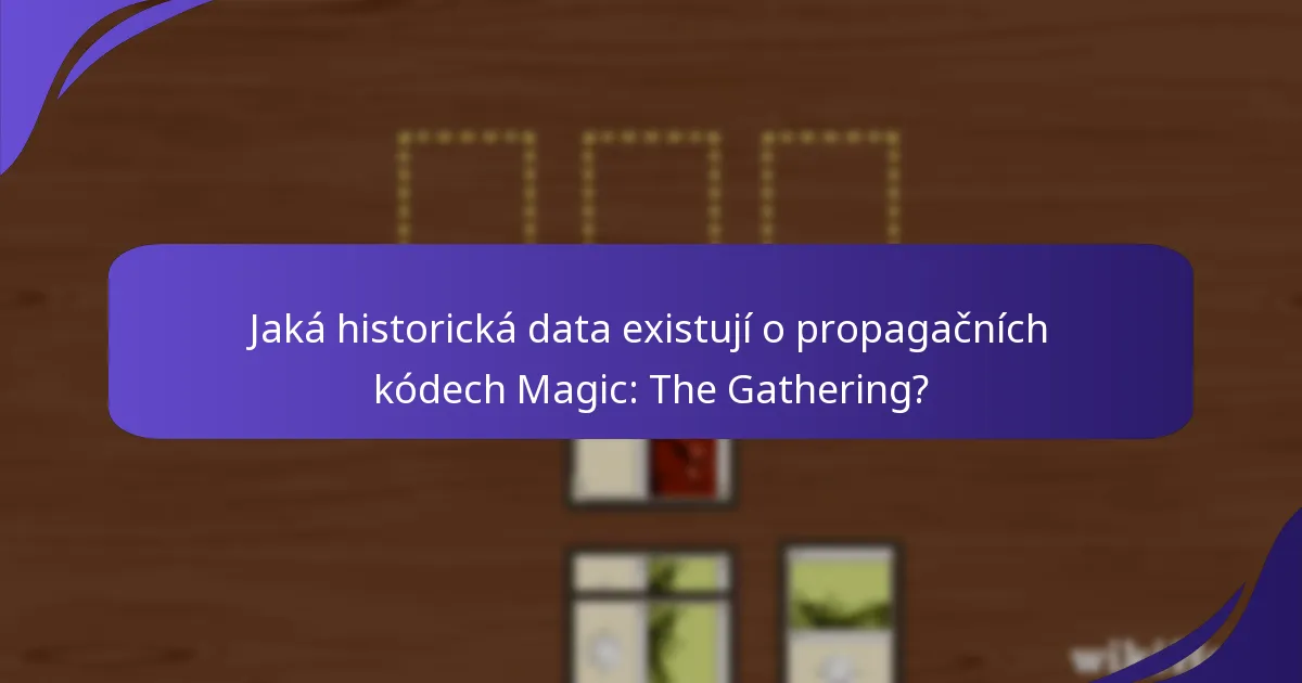 Jaká historická data existují o propagačních kódech Magic: The Gathering?