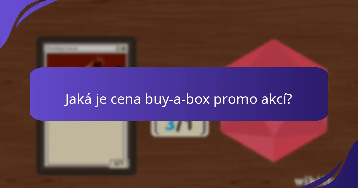 Jaká je cena buy-a-box promo akcí?
